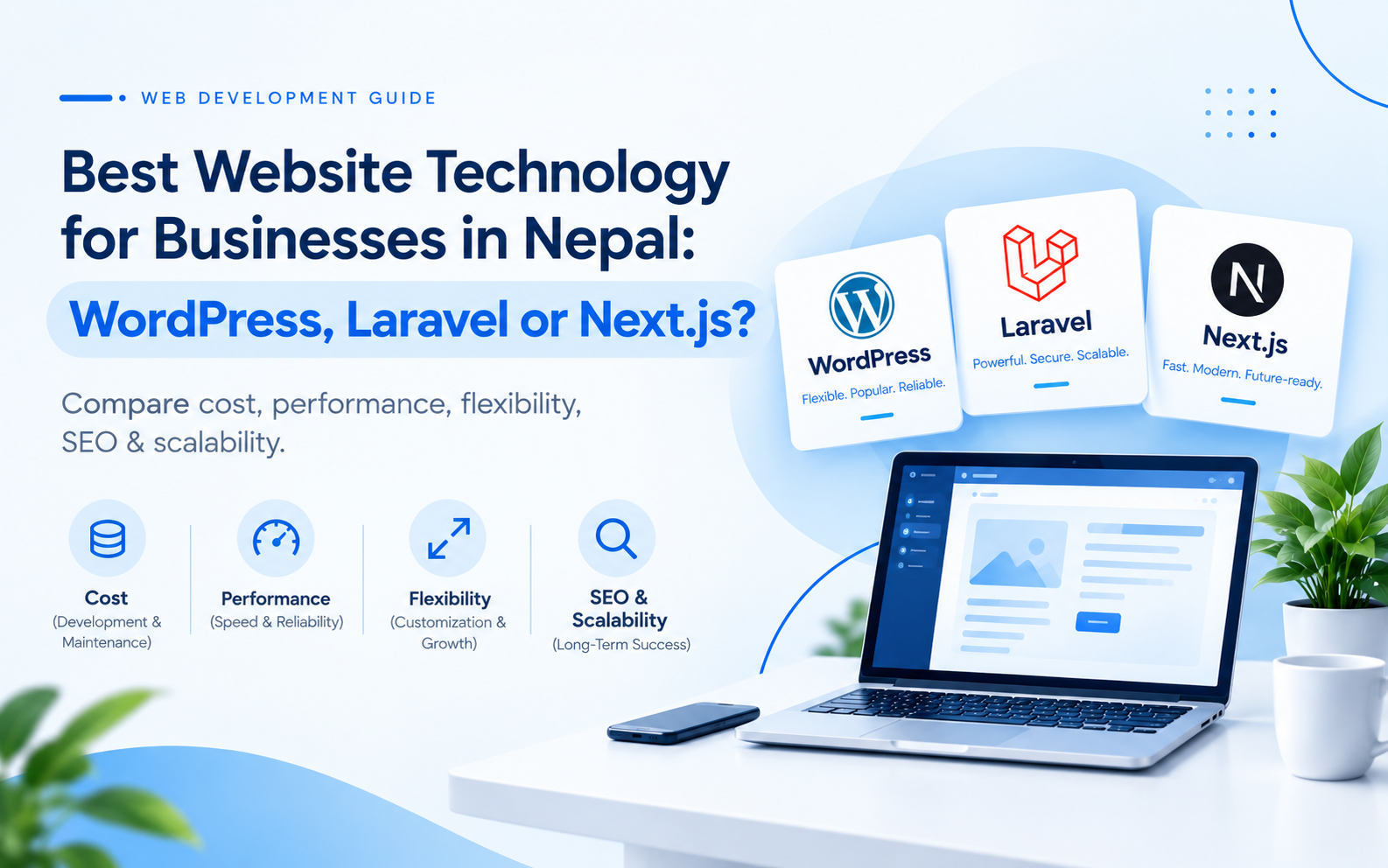 best website technology for businesses in Nepal